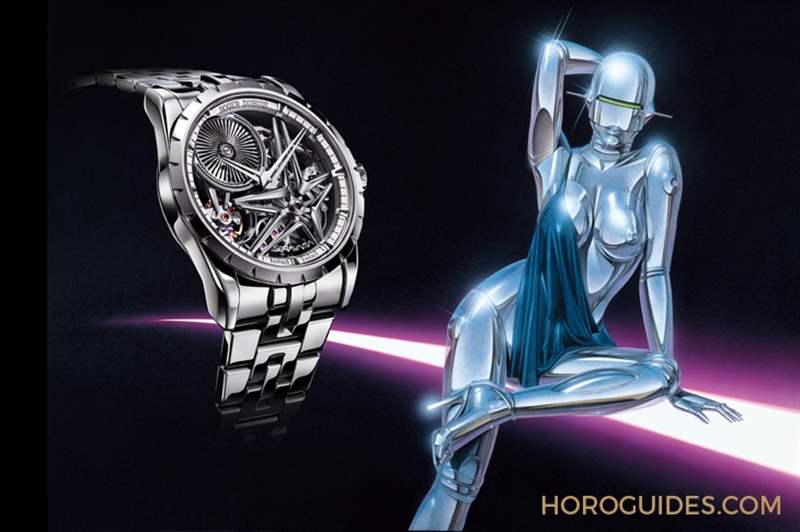 ROGER DUBUIS - 這款自動盤轉(zhuǎn)起來很迷幻！ Roger Dubuis攜手空山基推出Excalibur Sorayama Monobalancier腕表