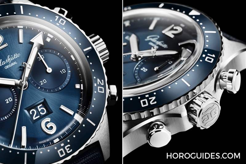 GLASHüTTE ORIGINAL - 藍面、藍陶瓷圈打頭陣！ Glashütte Original SeaQ系列首次搭載計時功能