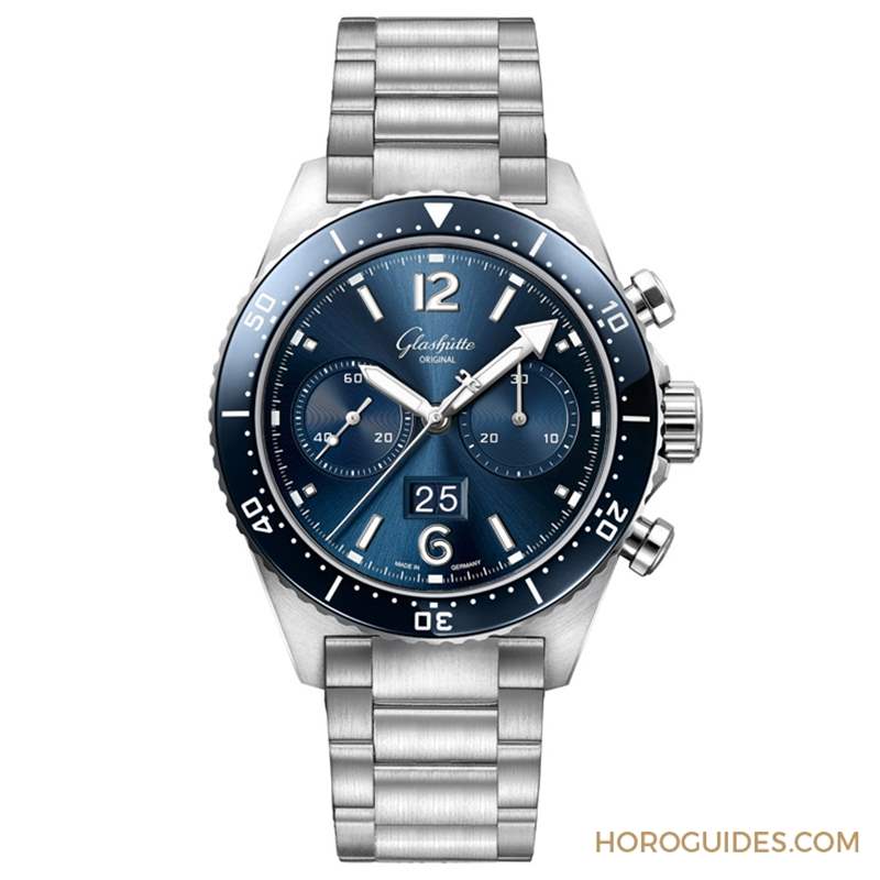 GLASHüTTE ORIGINAL - 藍面、藍陶瓷圈打頭陣！ Glashütte Original SeaQ系列首次搭載計時功能
