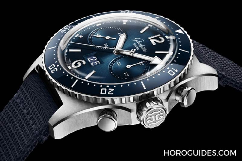 GLASHüTTE ORIGINAL - 藍面、藍陶瓷圈打頭陣！ Glashütte Original SeaQ系列首次搭載計時功能