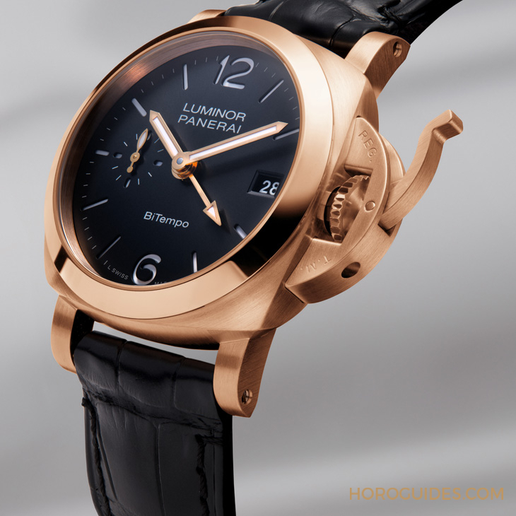 PANERAI - 以Goldtech貴金屬材質(zhì)入作！ PANERAI Luminor Quaranta BiTempo腕表再添一延伸新作PAM01641