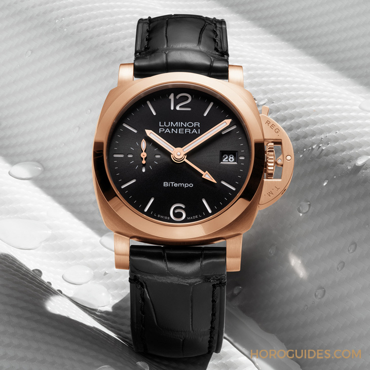 PANERAI - 以Goldtech貴金屬材質(zhì)入作！ PANERAI Luminor Quaranta BiTempo腕表再添一延伸新作PAM01641